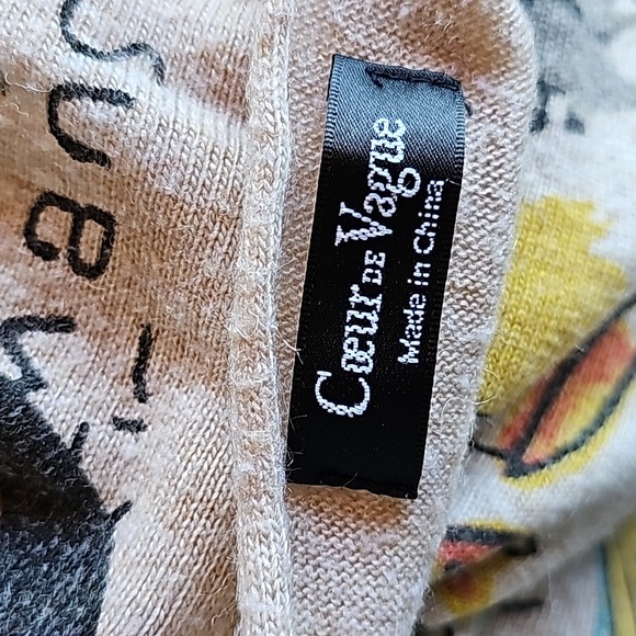 COEUR DE VAGUE Cartoon Oversized Sweater - Picture 6 of 7